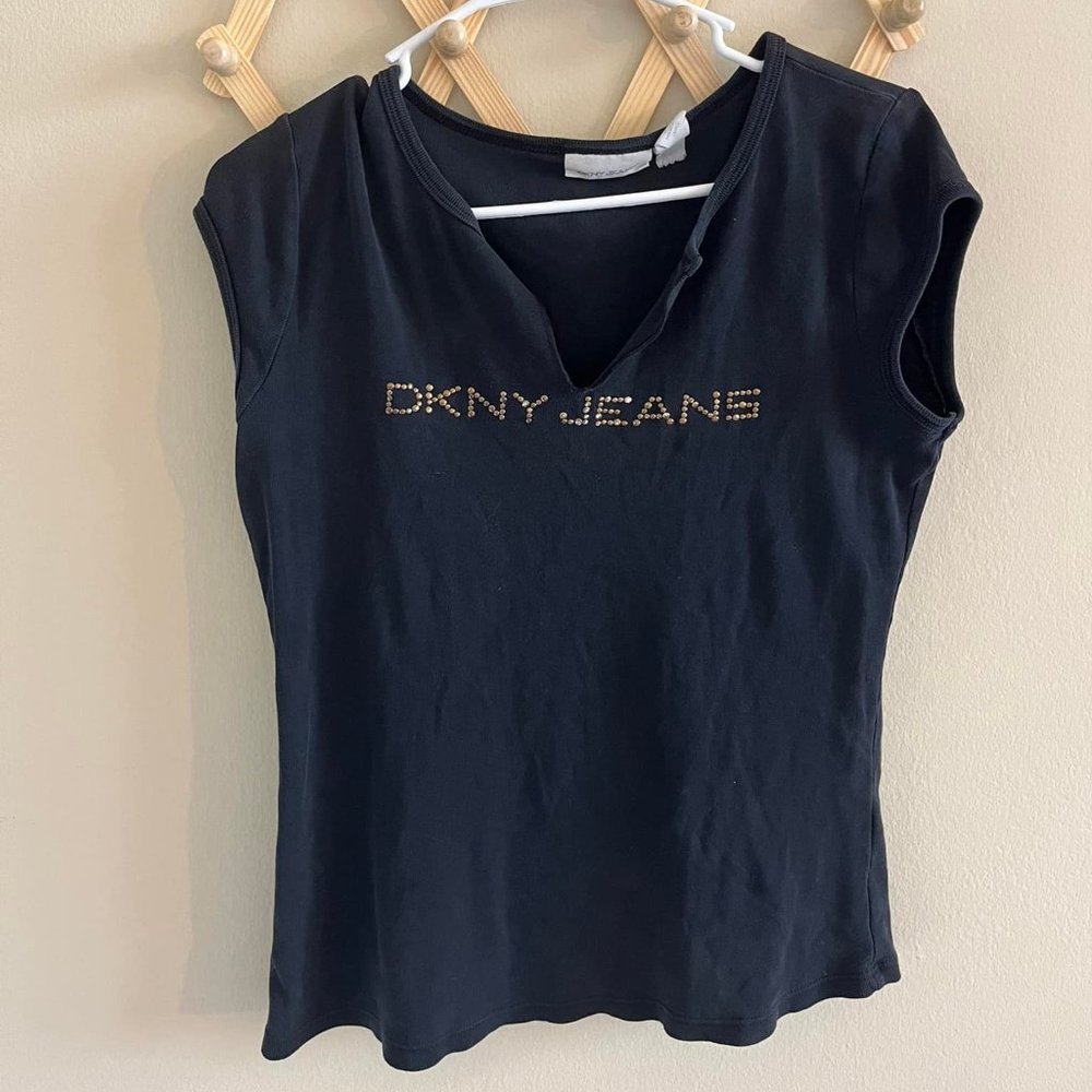 VINTAGE DKNY STUDDED TSHIRT